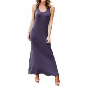 NEW BLUES & GREYS on fire twisted back maxi dress in grey